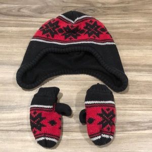 Old navy hat and mitten set for baby size L